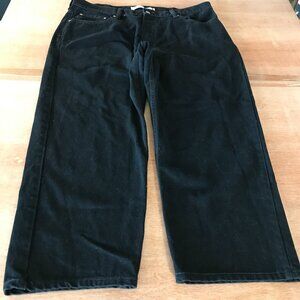 Levi's 550 Relaxed Fit Jeans Men 40x25 Black Mid Rise Stretch Baggy 17816